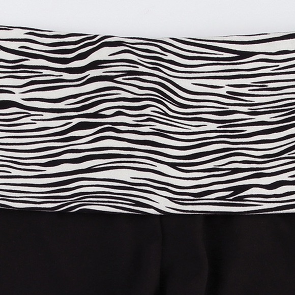 Zebra Print Trashy Mcbling Fold Over Mini Shorts Cute Perfect Outfit Work Out - Picture 3 of 3